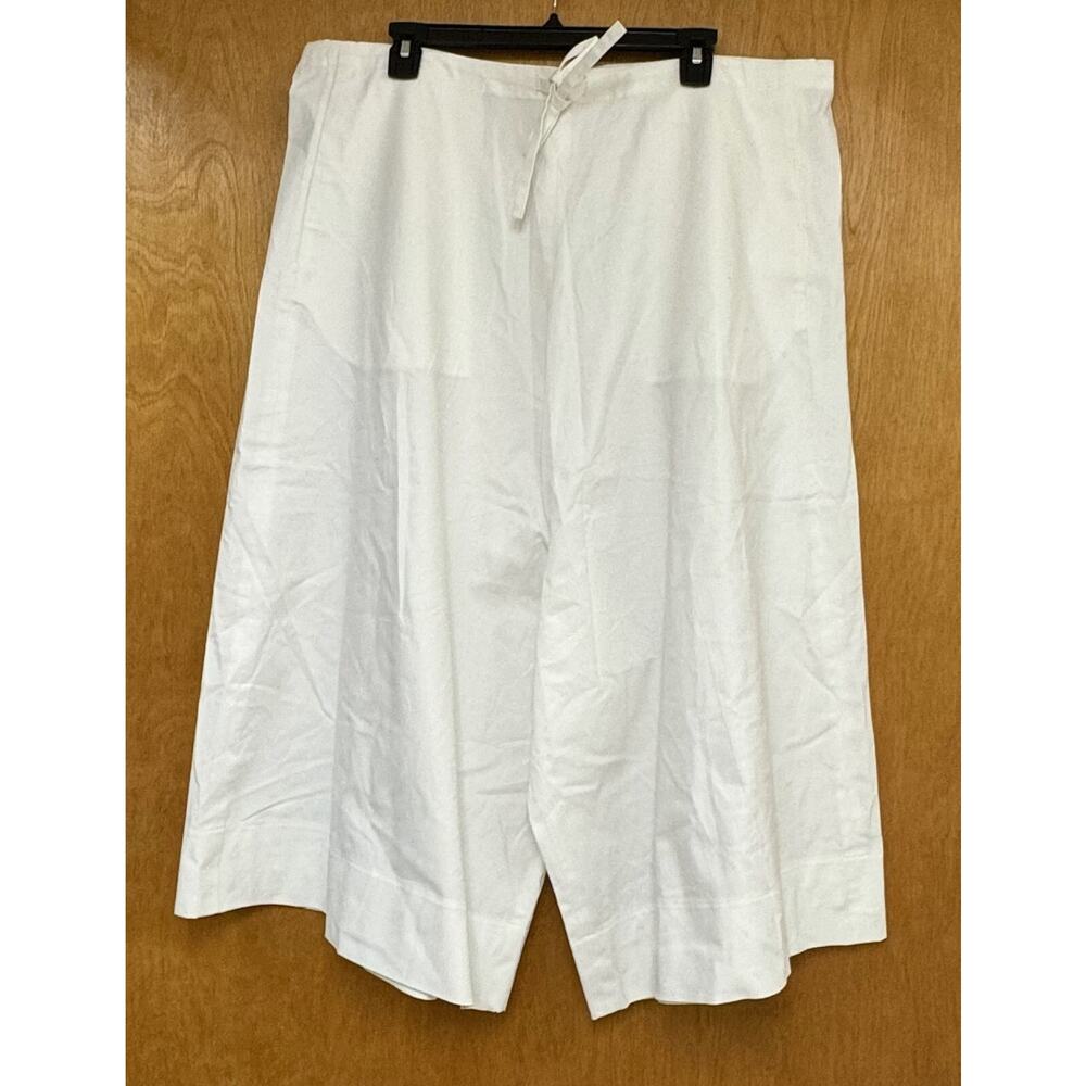 Wright + Doyle Trouser Unisex 2 White 100% Organic Cotton Wide Leg Classic